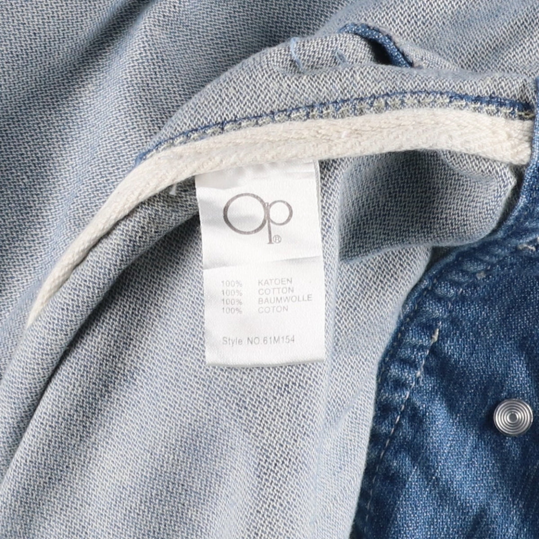 Ocean Pacific denim jacket, men's size XL (approx.) cotton blue type Vintage Second Hand