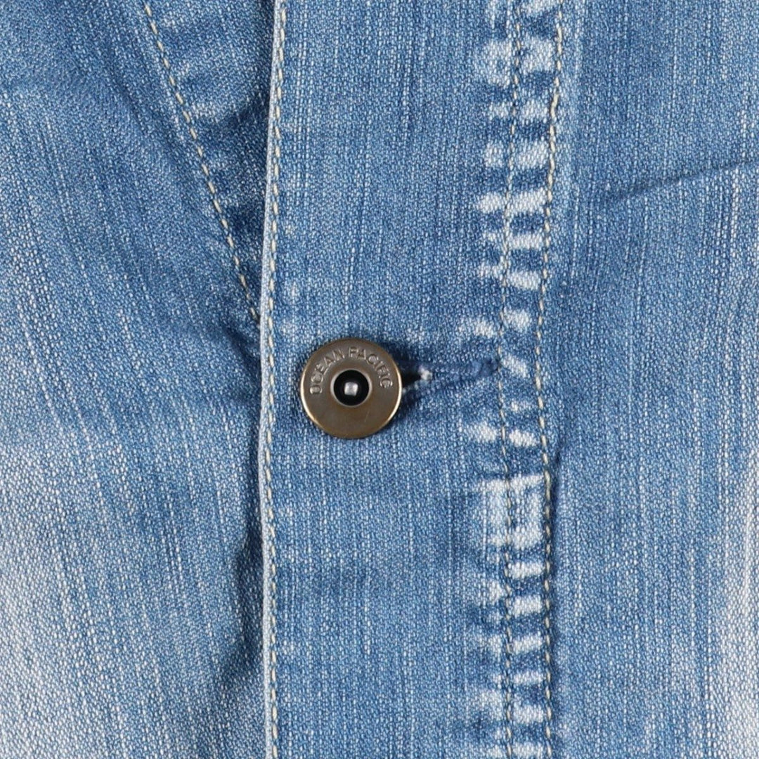 Ocean Pacific denim jacket, men's size XL (approx.) cotton blue type Vintage Second Hand