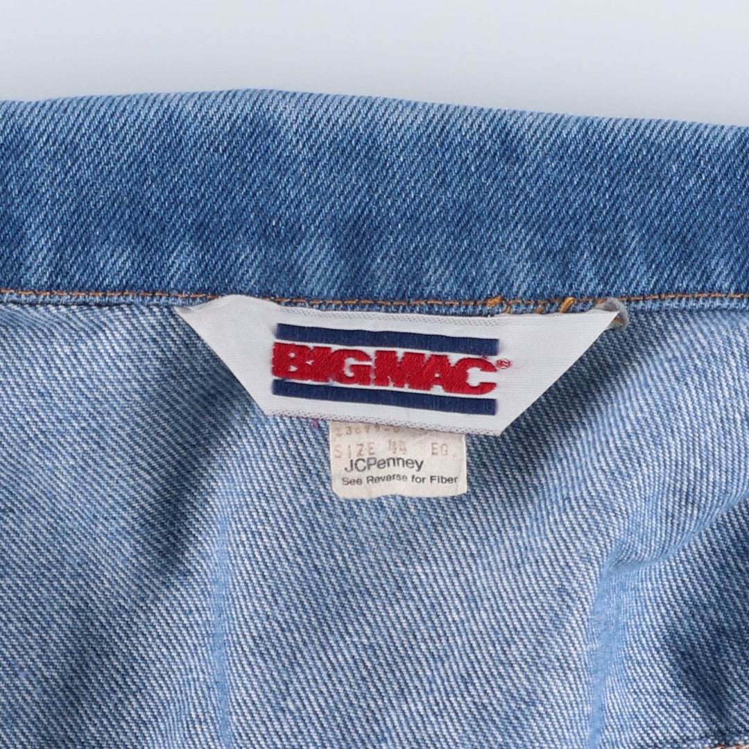 1980'S JCPenney BIG MAC Denim Jacket, Made in USA, Men's Size M (approx.), Vintage unclear blue type Vintage Second Hand