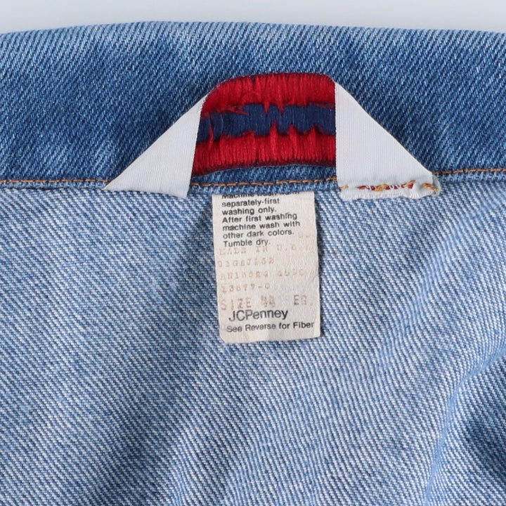 1980'S JCPenney BIG MAC Denim Jacket, Made in USA, Men's Size M (approx.), Vintage unclear blue type Vintage Second Hand