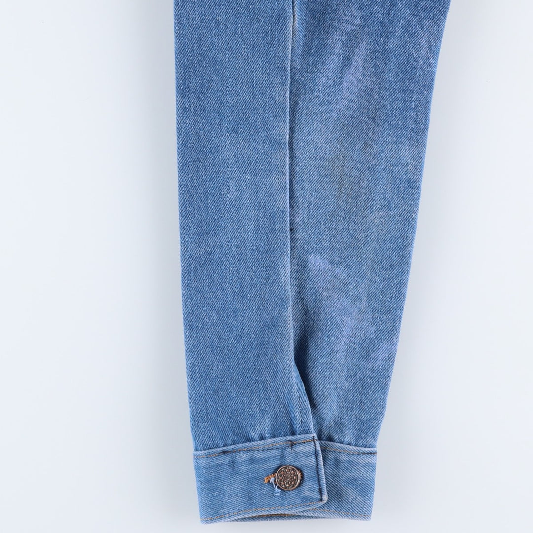 1980'S JCPenney BIG MAC Denim Jacket, Made in USA, Men's Size M (approx.), Vintage unclear blue type Vintage Second Hand