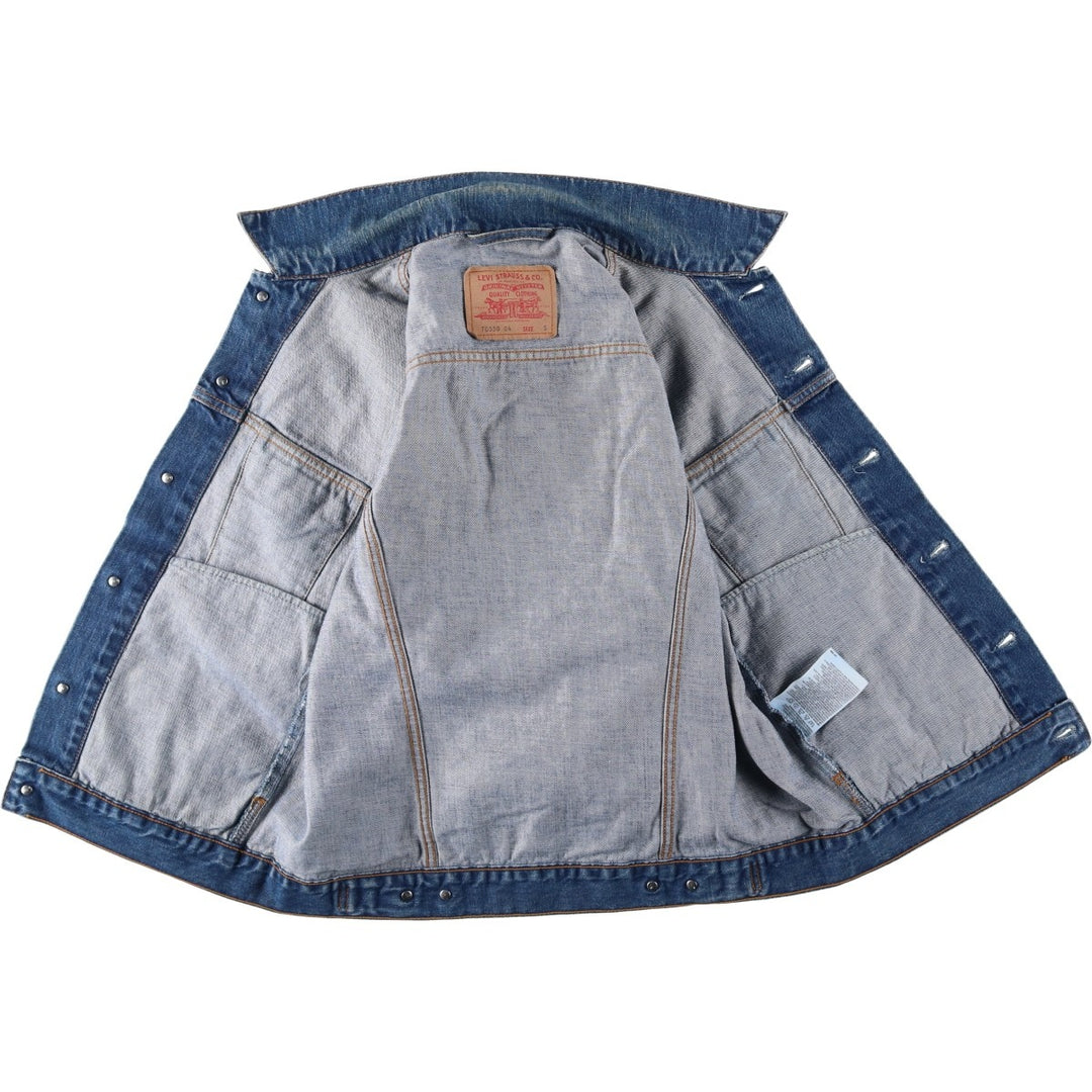2000'S Levi's 70550-0414 Euro Model Denim Jacket, Men's Size Small cotton blue type Vintage Second Hand