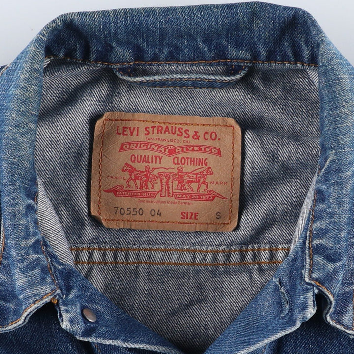 2000'S Levi's 70550-0414 Euro Model Denim Jacket, Men's Size Small cotton blue type Vintage Second Hand