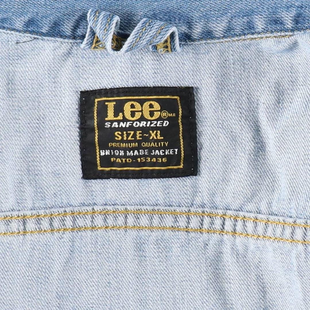 ~90'S Lee Denim Jacket, G-Jean, Men's XL equivalent, Vintage unclear blue type Vintage Second Hand