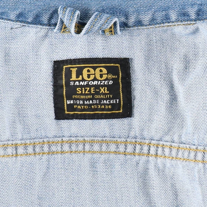 ~90'S Lee Denim Jacket, G-Jean, Men's XL equivalent, Vintage unclear blue type Vintage Second Hand