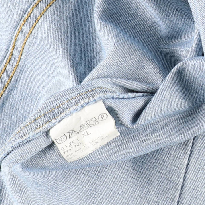 ~90'S Lee Denim Jacket, G-Jean, Men's XL equivalent, Vintage unclear blue type Vintage Second Hand