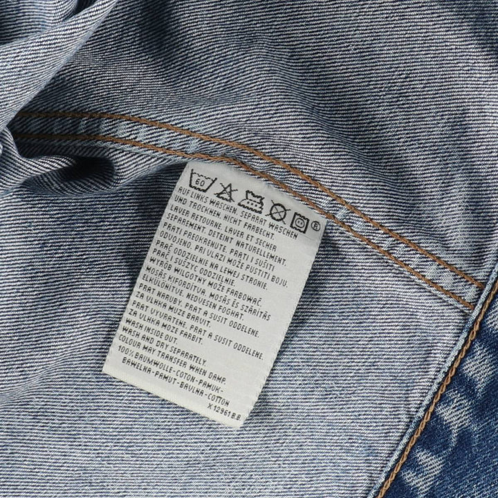 1990'S Levi's 70500-0401 Denim Jacket, Men's XXL equivalent, Vintage cotton blue type Vintage Second Hand