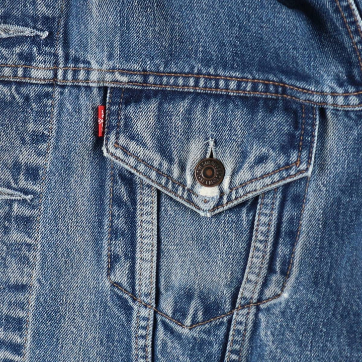 1990'S Levi's 70500-0401 Denim Jacket, Men's XXL equivalent, Vintage cotton blue type Vintage Second Hand