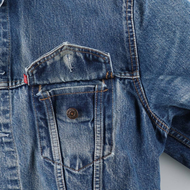 1990'S Levi's 70500-0401 Denim Jacket, Men's XXL equivalent, Vintage cotton blue type Vintage Second Hand