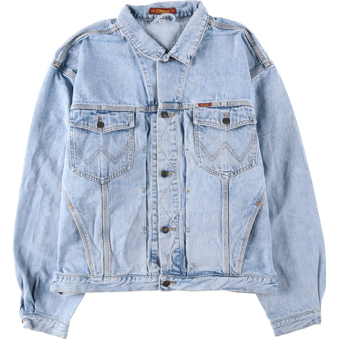 2000'S Wrangler denim jacket, men's size XXL. cotton blue type Vintage Second Hand