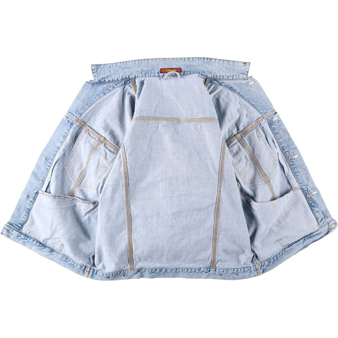 2000'S Wrangler denim jacket, men's size XXL. cotton blue type Vintage Second Hand