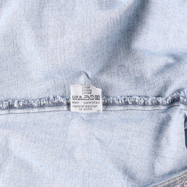 2000'S Wrangler denim jacket, men's size XXL. cotton blue type Vintage Second Hand