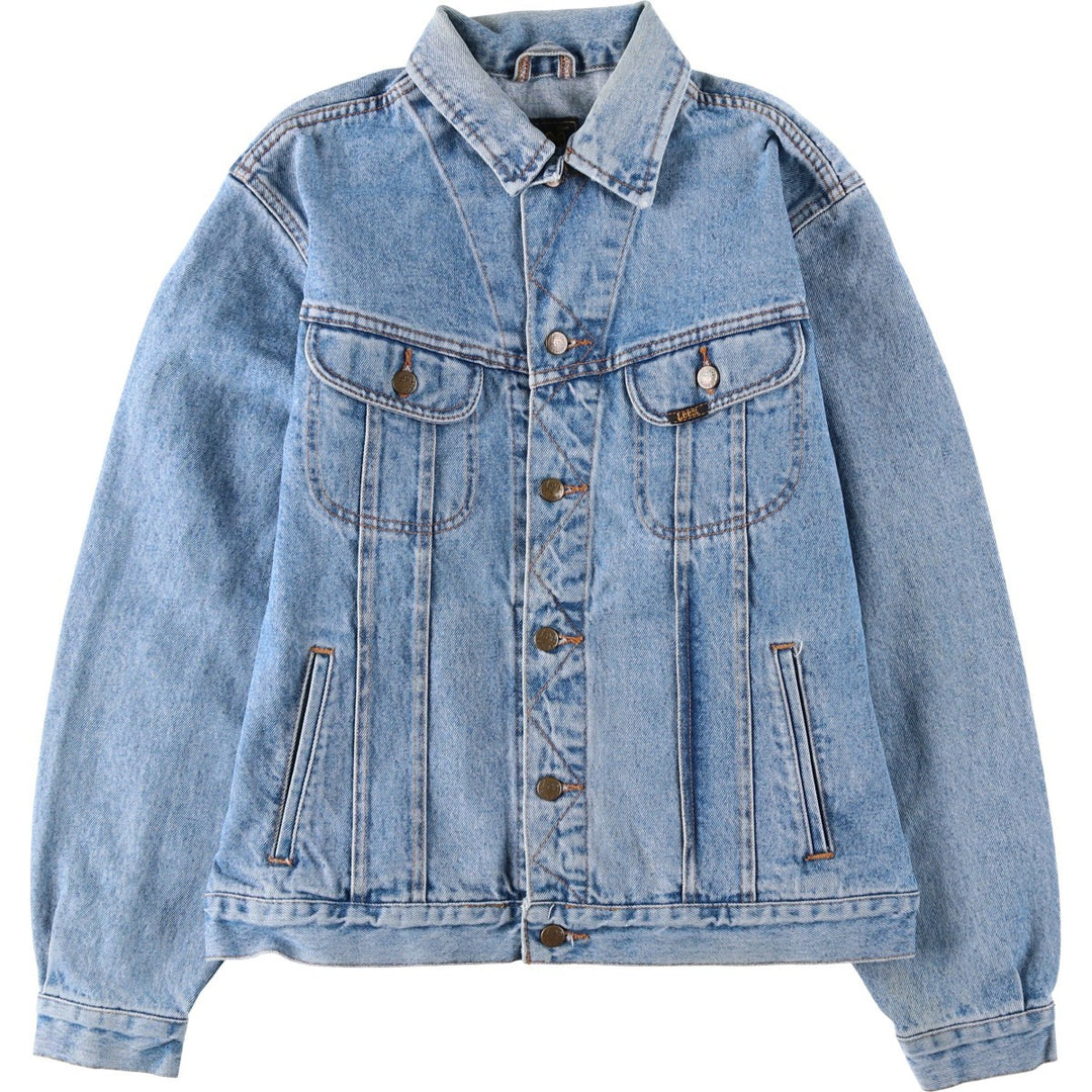 90'S Lee Riders denim jacket, denim jacket, men's size L, vintage cotton blue type Vintage Second Hand