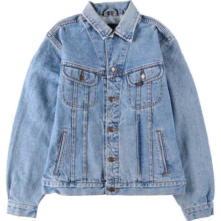 90'S Lee Riders denim jacket, denim jacket, men's size L, vintage cotton blue type Vintage Second Hand