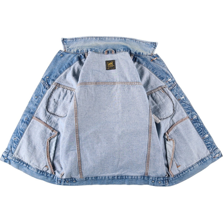 90'S Lee Riders denim jacket, denim jacket, men's size L, vintage cotton blue type Vintage Second Hand