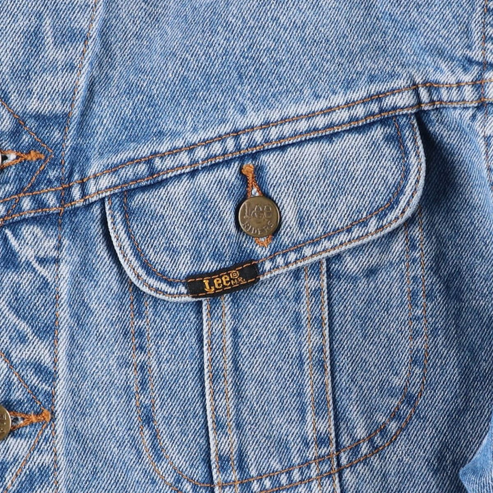 90'S Lee Riders denim jacket, denim jacket, men's size L, vintage cotton blue type Vintage Second Hand
