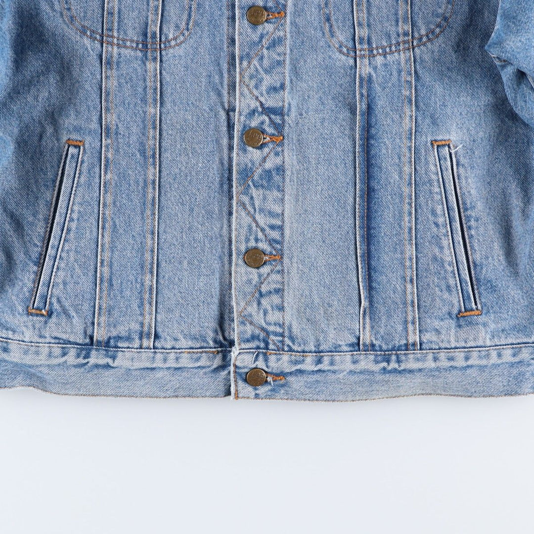 90'S Lee Riders denim jacket, denim jacket, men's size L, vintage cotton blue type Vintage Second Hand