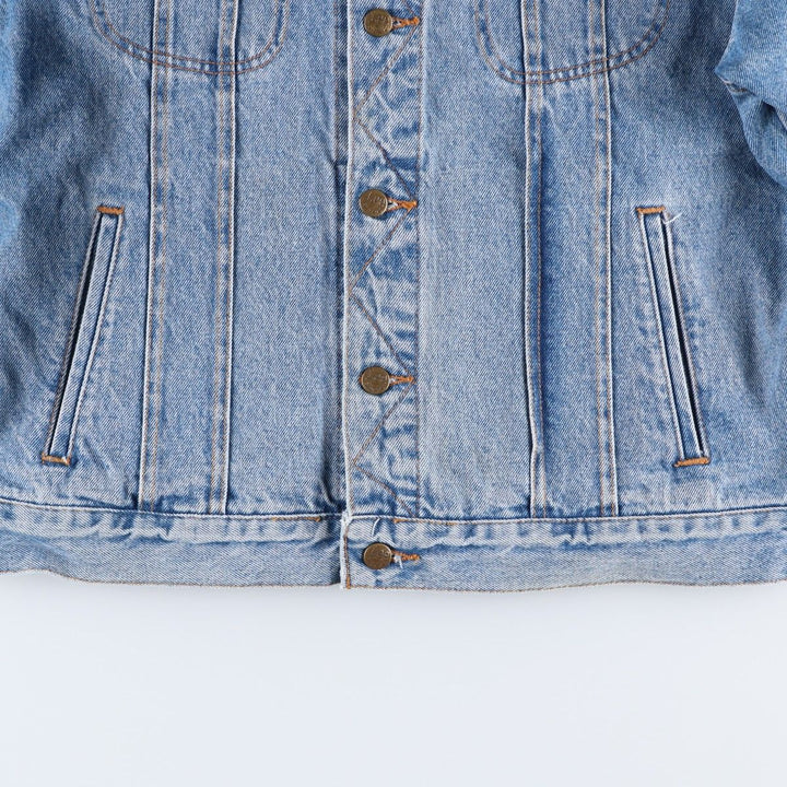 90'S Lee Riders denim jacket, denim jacket, men's size L, vintage cotton blue type Vintage Second Hand