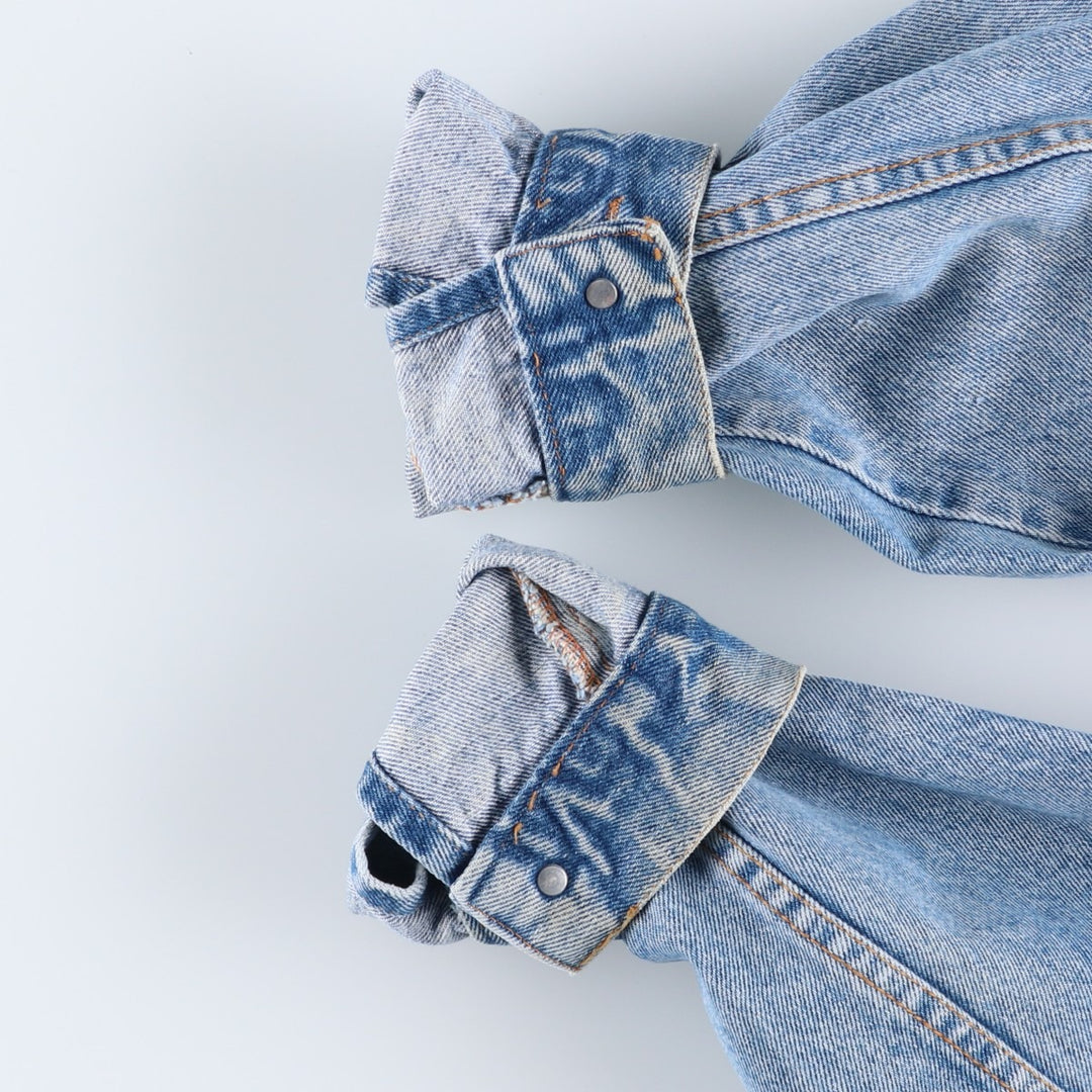 90'S Lee Riders denim jacket, denim jacket, men's size L, vintage cotton blue type Vintage Second Hand