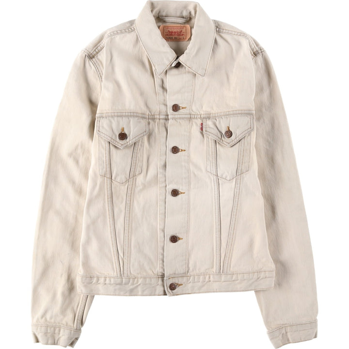 2000'S Levi's 70500-0458 Euro Model Denim Jacket (Men's Size L) cotton Beige type Vintage Second Hand