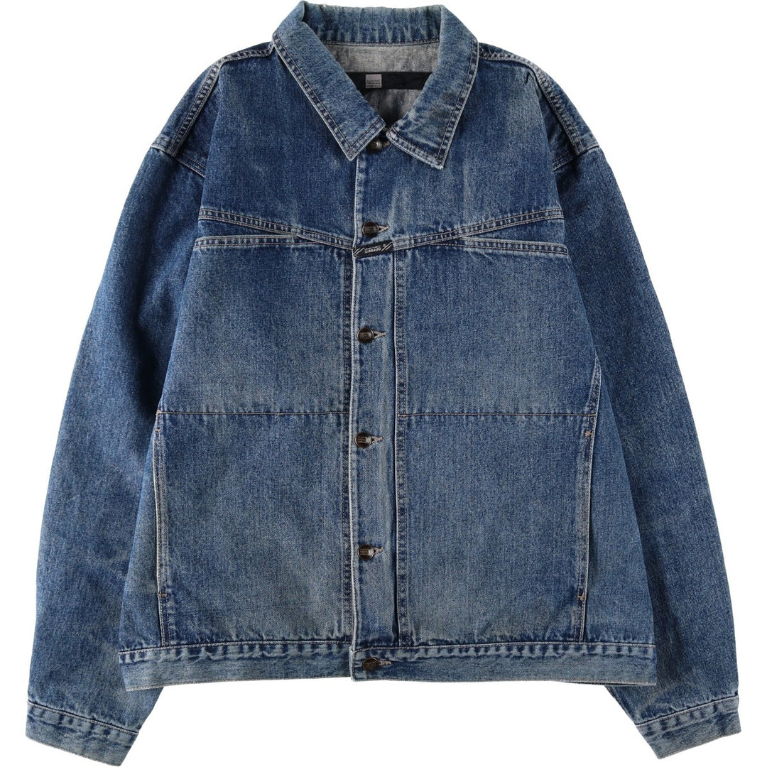 1990'S Marithe François Girbaud denim jacket, men's size XXL equivalent, vintage. cotton blue type Vintage Second Hand