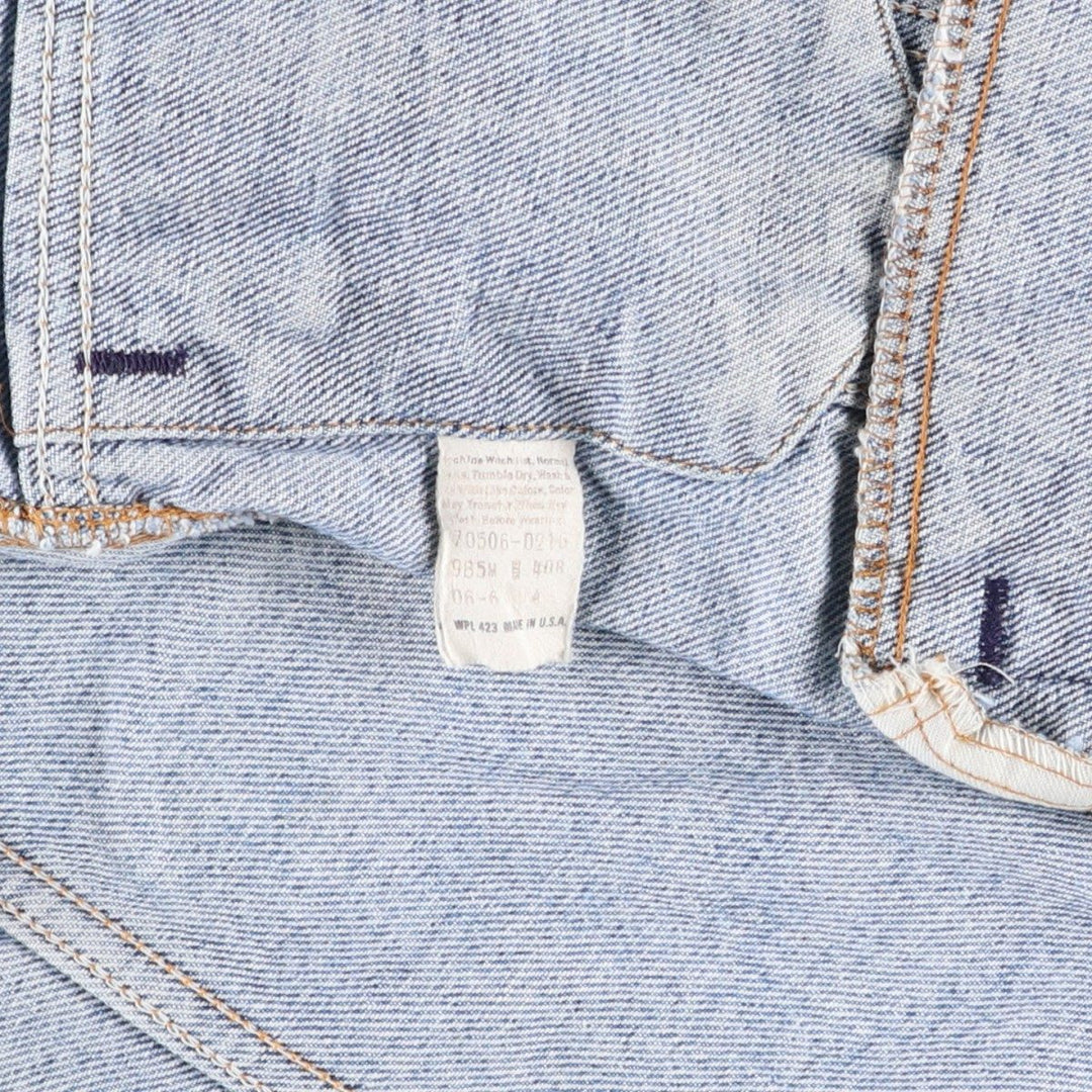 80s~90'S Levi's 70506-0216 denim jacket, denim jacket, made in USA, men's size M, vintage cotton blue type Vintage Second Hand