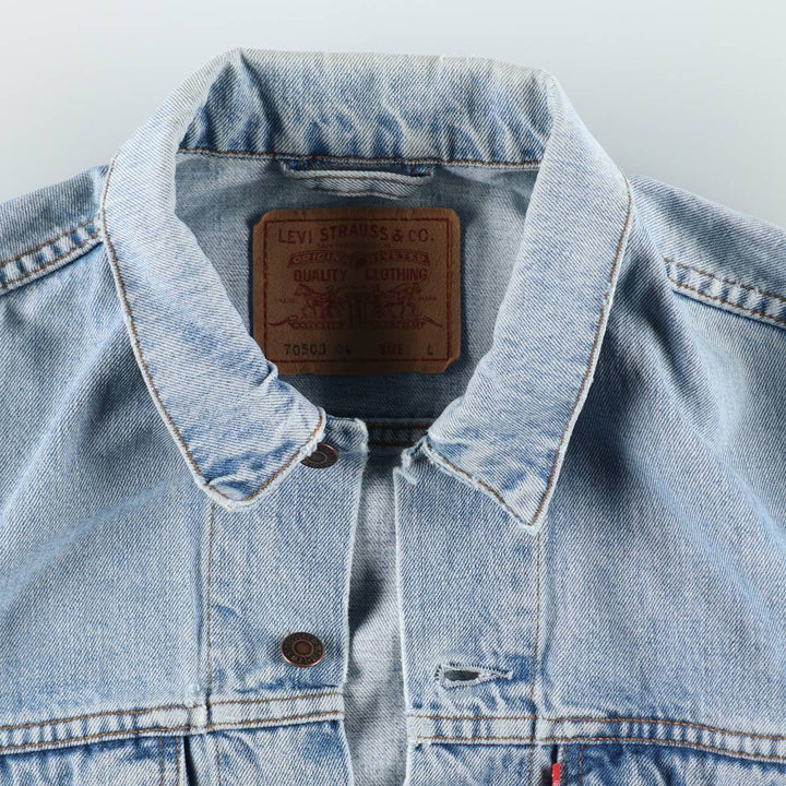 90'S Levi's 70503-0482 denim jacket, denim jacket, men's size L, vintage cotton blue type Vintage Second Hand