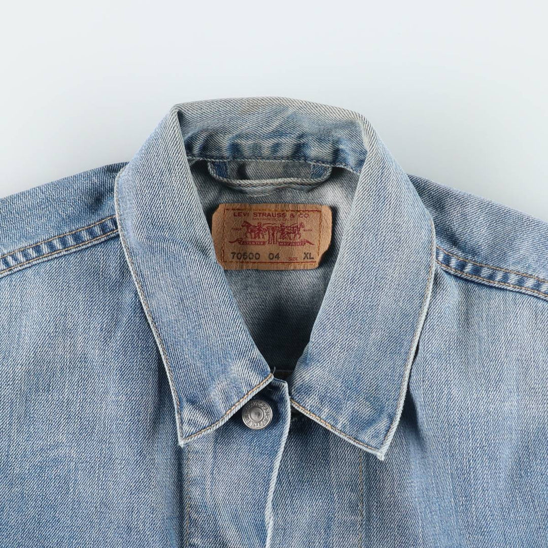 2000'S Levi's 70500-0479 Euro Model Denim Jacket, Men's Size XL cotton blue type Vintage Second Hand