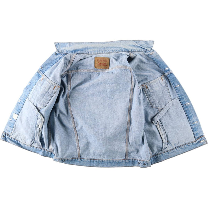 90'S Levi's 70507-4890 denim jacket, denim jacket, made in USA, men's XL size, vintage cotton blue type Vintage Second Hand
