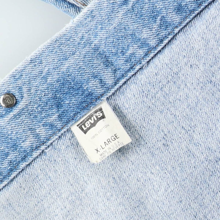90'S Levi's 70507-4890 denim jacket, denim jacket, made in USA, men's XL size, vintage cotton blue type Vintage Second Hand