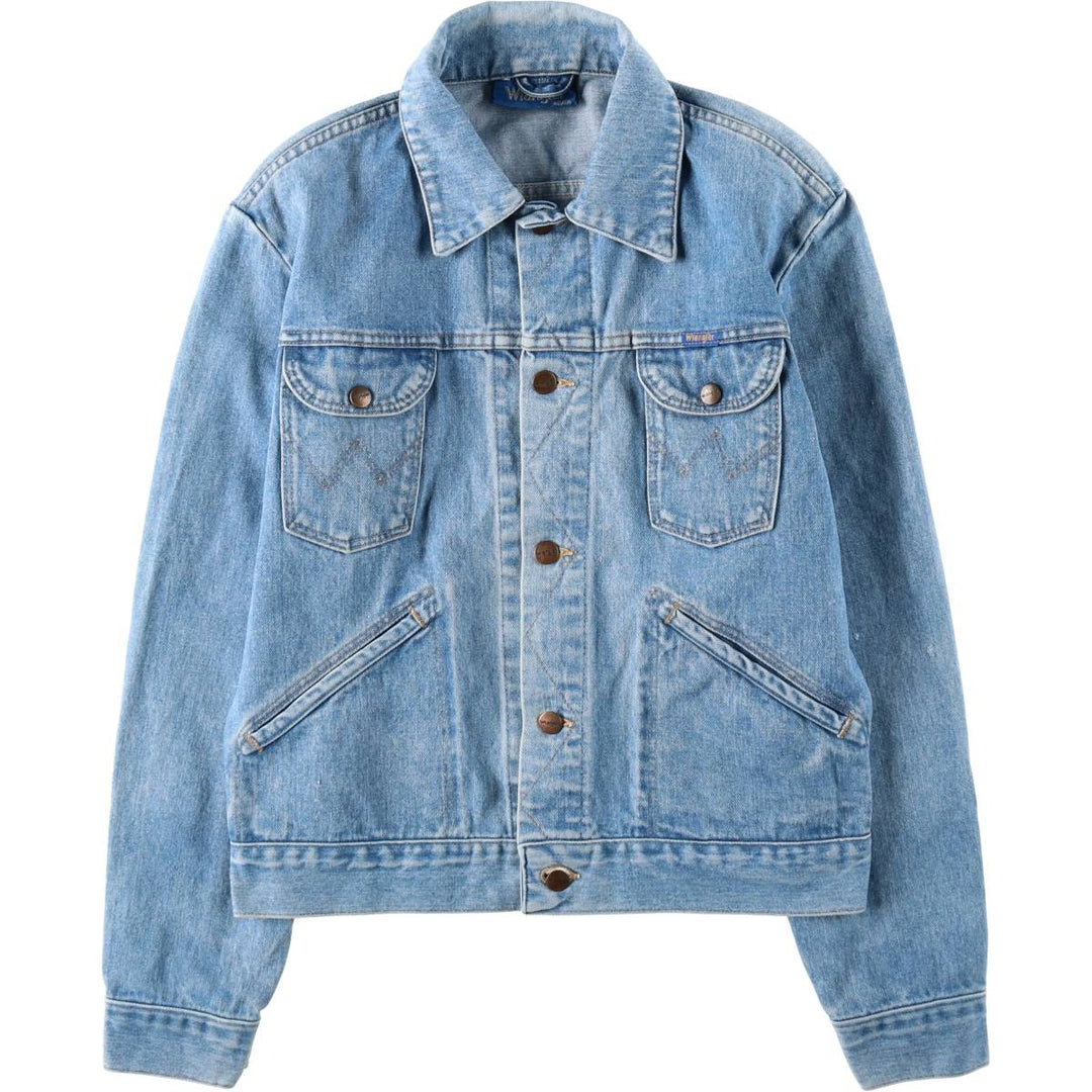 80s-90'S Wrangler denim jacket, men's size M, vintage. cotton blue type Vintage Second Hand