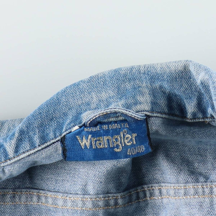 80s-90'S Wrangler denim jacket, men's size M, vintage. cotton blue type Vintage Second Hand