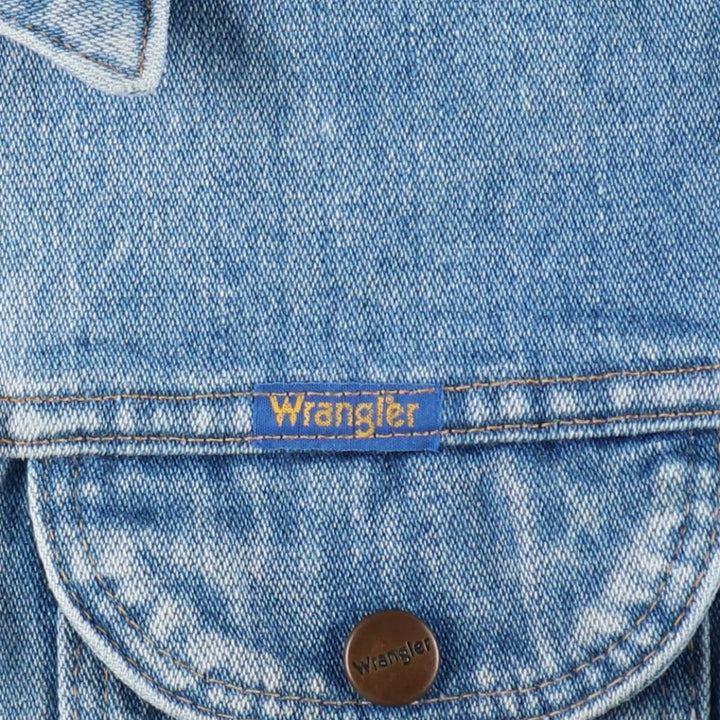 80s-90'S Wrangler denim jacket, men's size M, vintage. cotton blue type Vintage Second Hand