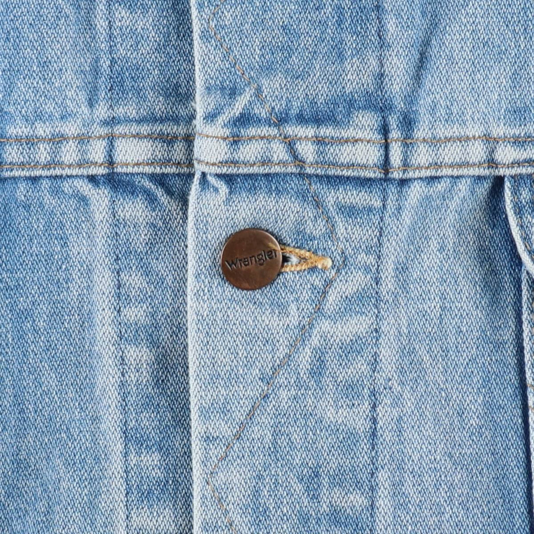 80s-90'S Wrangler denim jacket, men's size M, vintage. cotton blue type Vintage Second Hand