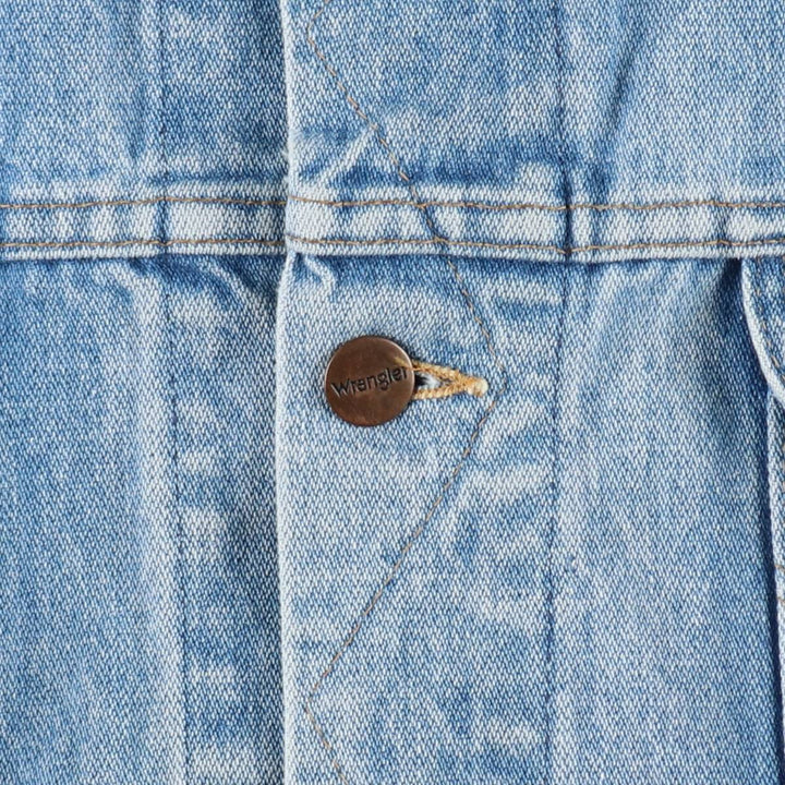80s-90'S Wrangler denim jacket, men's size M, vintage. cotton blue type Vintage Second Hand