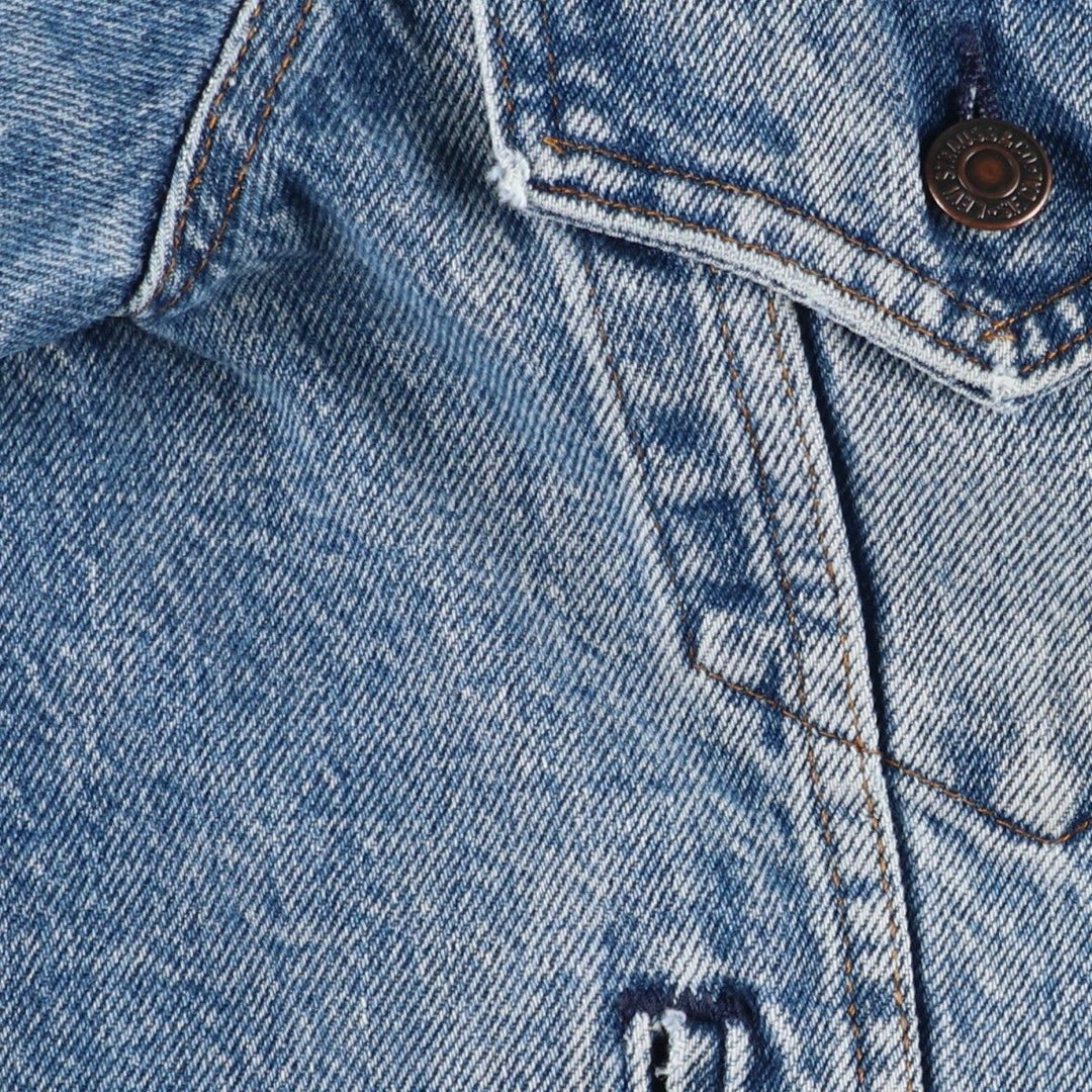 90'S Levi's 70506-0216 denim jacket, denim jacket, made in USA, men's size M, vintage unclear blue type Vintage Second Hand