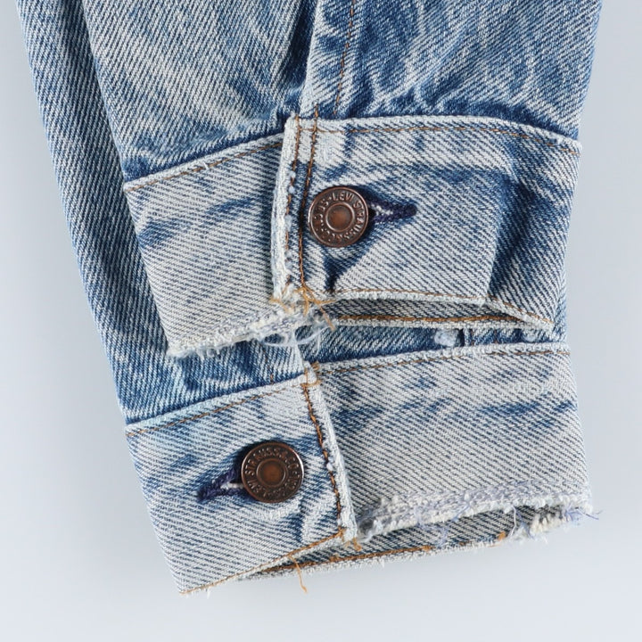 90'S Levi's 70506-0216 denim jacket, denim jacket, made in USA, men's size M, vintage unclear blue type Vintage Second Hand