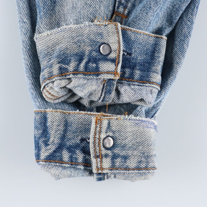 90'S Levi's 70506-0216 denim jacket, denim jacket, made in USA, men's size M, vintage unclear blue type Vintage Second Hand