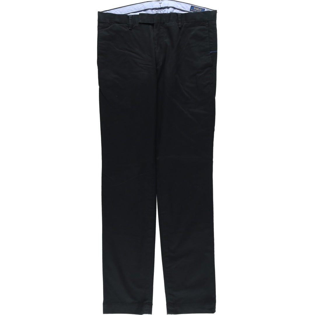 Ralph Lauren POLO by Ralph Lauren STRETCH SLIM FIT Chino Pants, Men's W33 (approx.) cotton navy blue type Vintage Second Hand