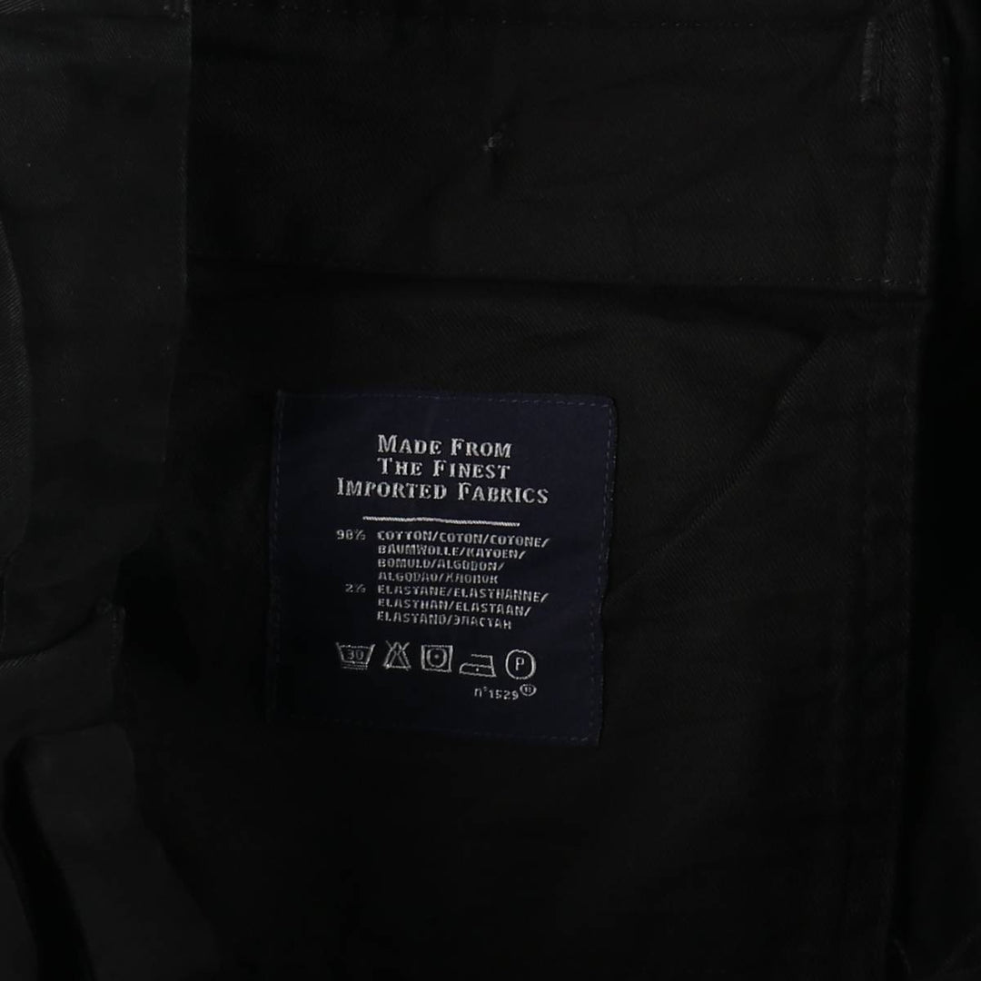 Ralph Lauren POLO by Ralph Lauren Stretch Custom Fit Chino Pants, Men's, Size W36 cotton black type Vintage Second Hand
