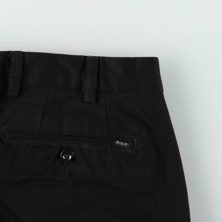 Ralph Lauren POLO by Ralph Lauren Stretch Custom Fit Chino Pants, Men's, Size W36 cotton black type Vintage Second Hand