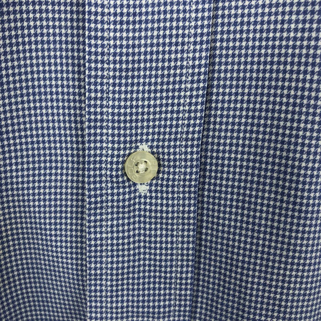 Ralph Lauren POLO GOLF BLAKE Long-Sleeve Button-Down Check Shirt, Men's Size L (approx.) cotton blue type Vintage Second Hand