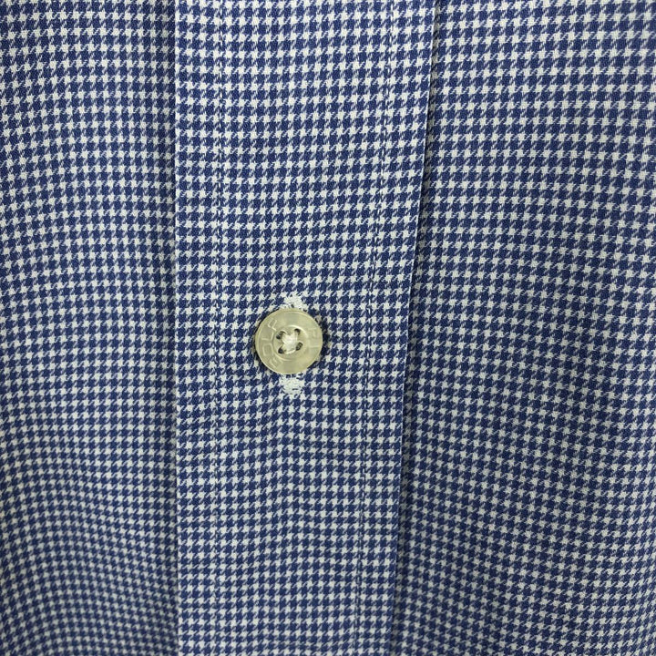 Ralph Lauren POLO GOLF BLAKE Long-Sleeve Button-Down Check Shirt, Men's Size L (approx.) cotton blue type Vintage Second Hand