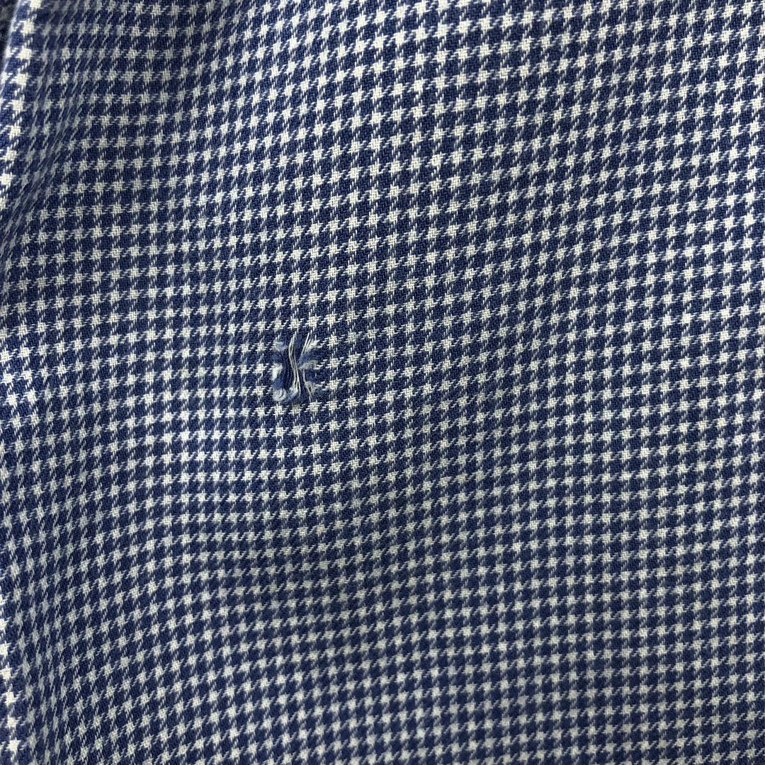 Ralph Lauren POLO GOLF BLAKE Long-Sleeve Button-Down Check Shirt, Men's Size L (approx.) cotton blue type Vintage Second Hand