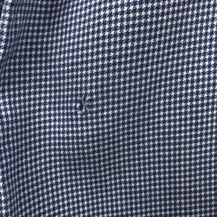 Ralph Lauren POLO GOLF BLAKE Long-Sleeve Button-Down Check Shirt, Men's Size L (approx.) cotton blue type Vintage Second Hand