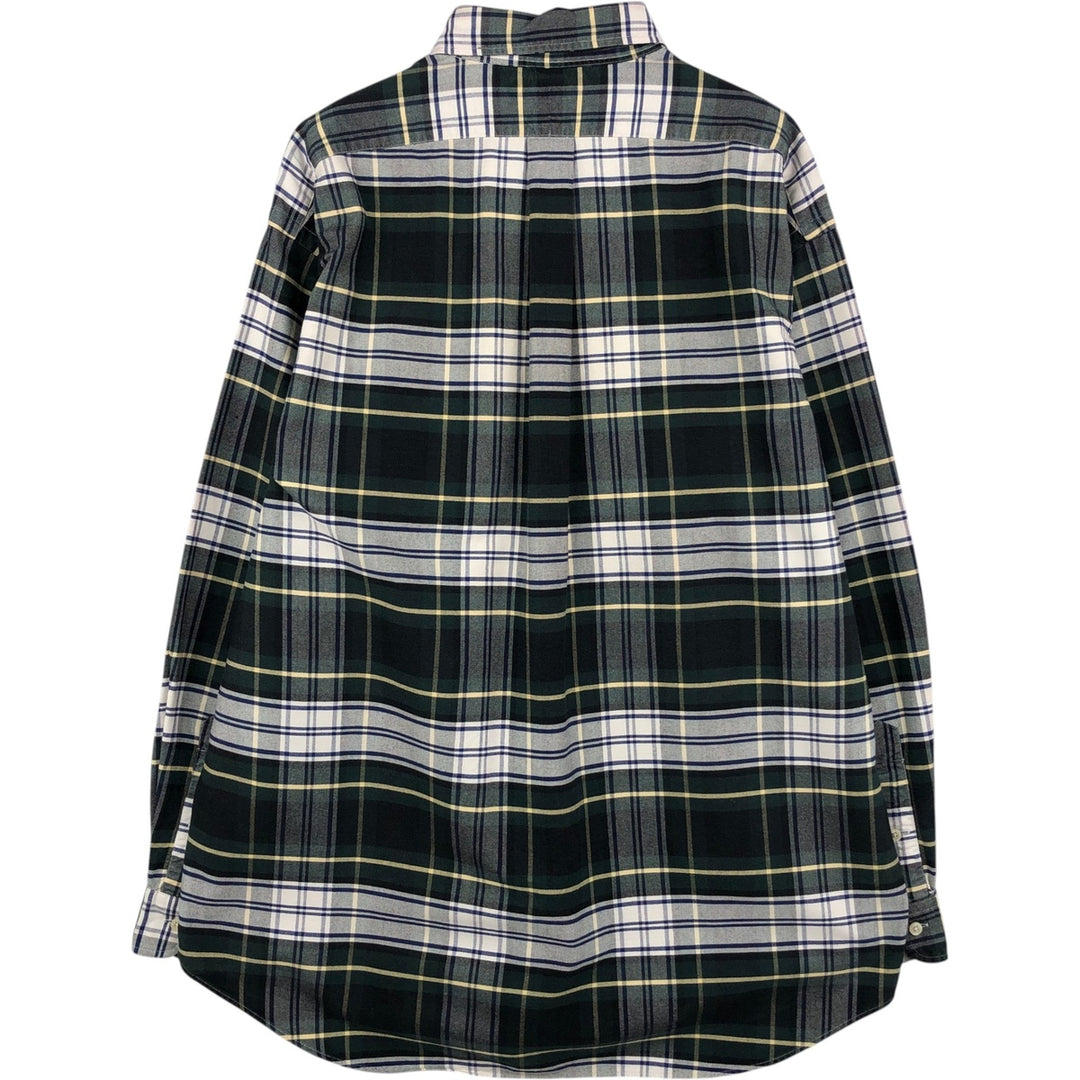 Ralph Lauren POLO by Ralph Lauren BLAIRE Long-Sleeve Button-Down Check Shirt, Men's Size L (approx.) cotton Green type dark green Vintage Second Hand