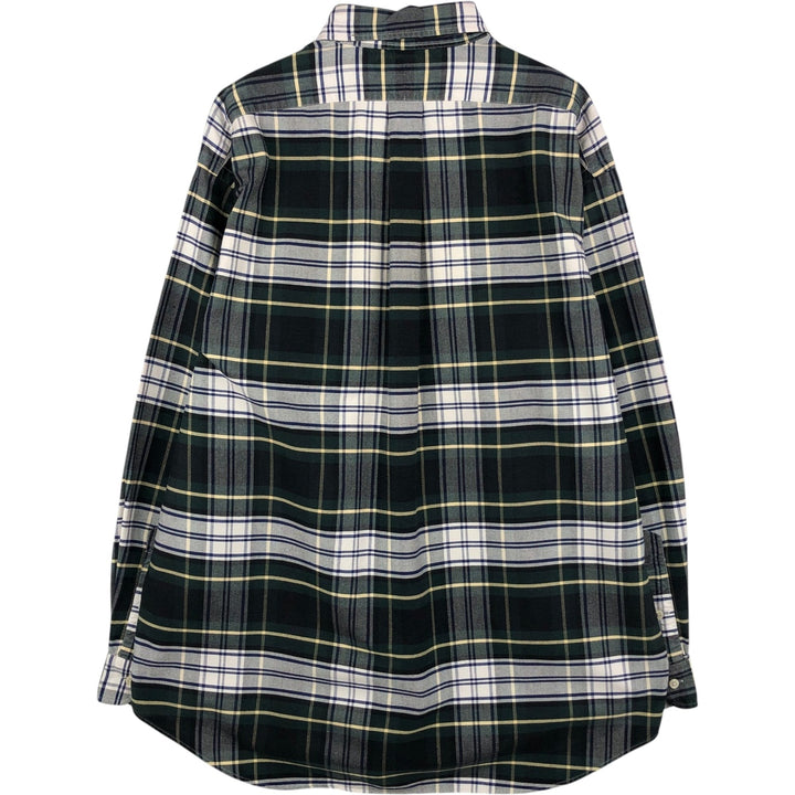 Ralph Lauren POLO by Ralph Lauren BLAIRE Long-Sleeve Button-Down Check Shirt, Men's Size L (approx.) cotton Green type dark green Vintage Second Hand