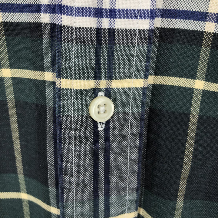 Ralph Lauren POLO by Ralph Lauren BLAIRE Long-Sleeve Button-Down Check Shirt, Men's Size L (approx.) cotton Green type dark green Vintage Second Hand