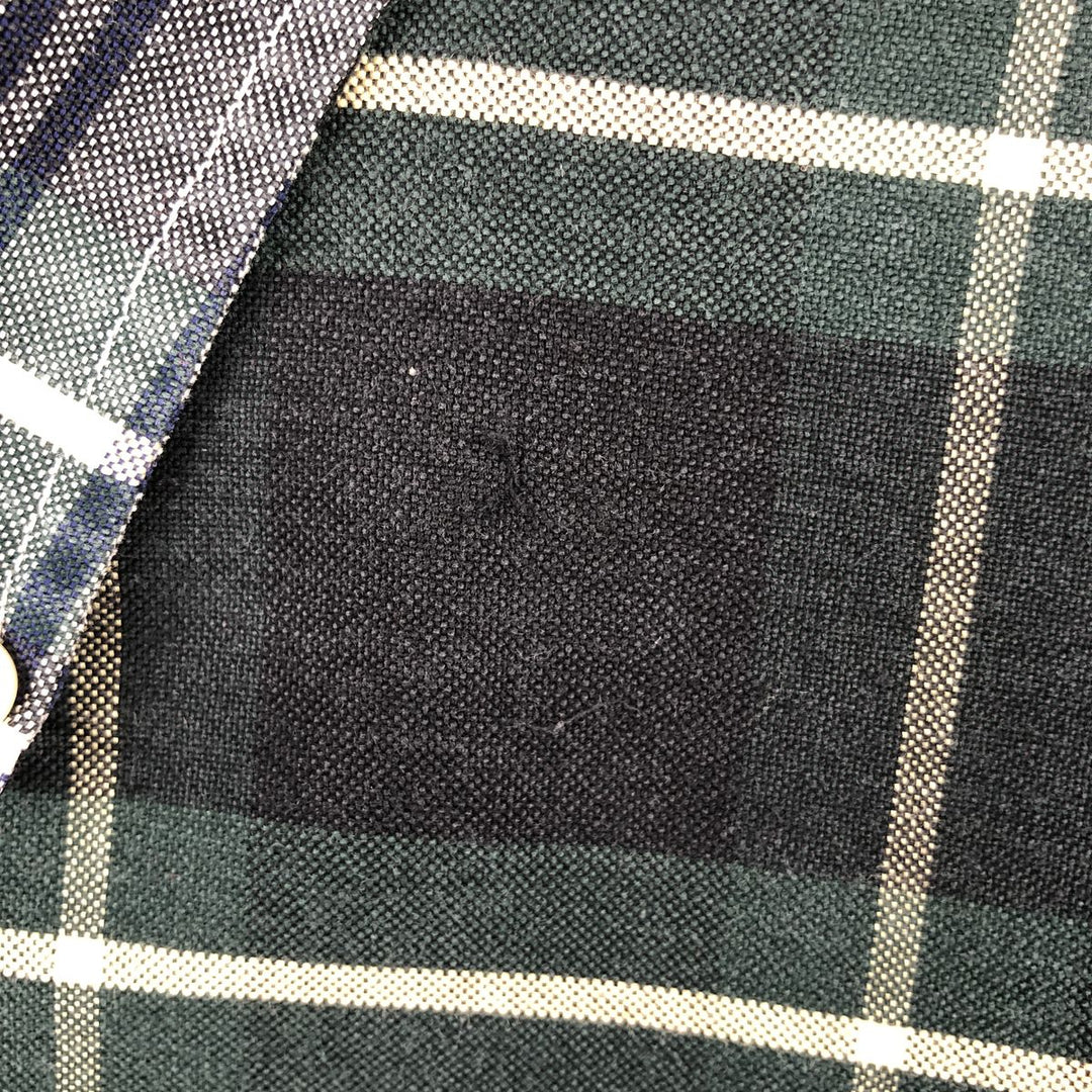 Ralph Lauren POLO by Ralph Lauren BLAIRE Long-Sleeve Button-Down Check Shirt, Men's Size L (approx.) cotton Green type dark green Vintage Second Hand