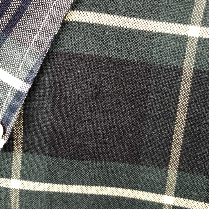 Ralph Lauren POLO by Ralph Lauren BLAIRE Long-Sleeve Button-Down Check Shirt, Men's Size L (approx.) cotton Green type dark green Vintage Second Hand